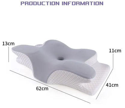 Oreiller cervical en mousse à mémoire de forme papillon – Dormez confortablement !